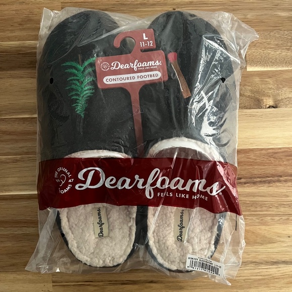 Dearfoams Men's Slippers Embroidered Tree Axe (Size 11-12) - Picture 1 of 5